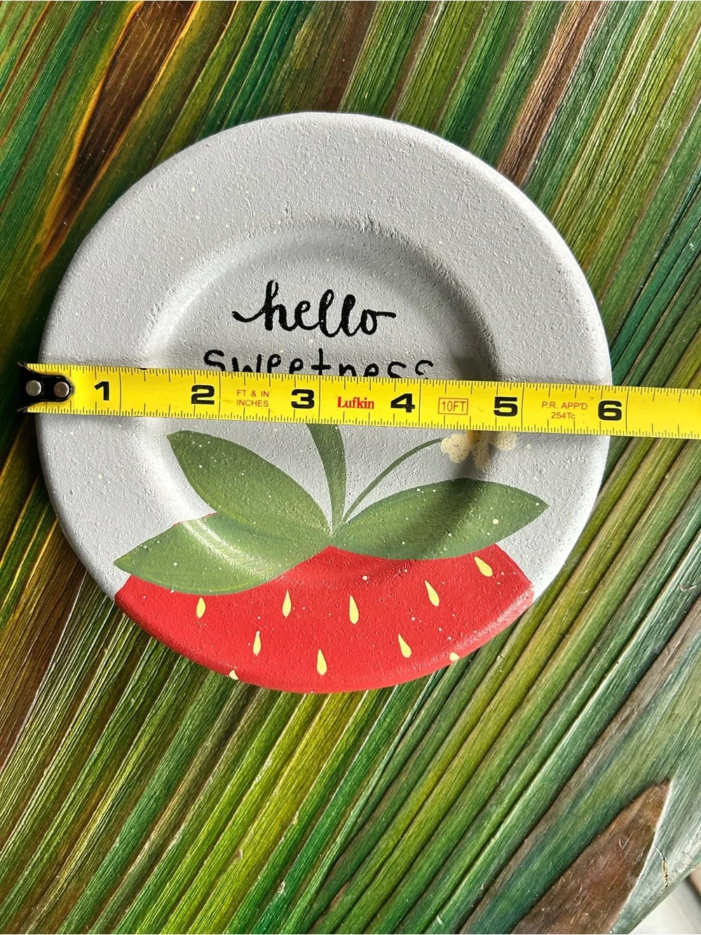 Set of 2 MacKenzie-Childs Hello Sweetness Strawberry Wood Coasters 6”
